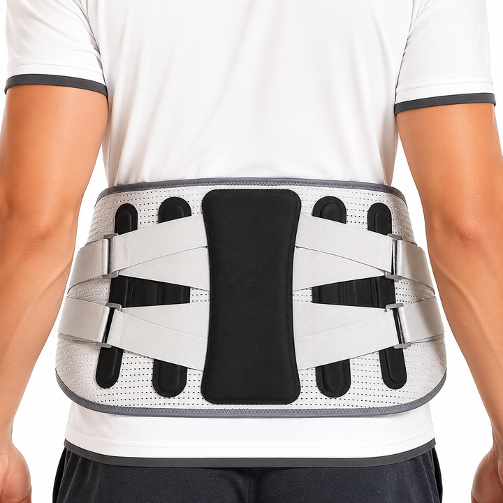 Premium Lower Back Brace Lumbar Support Belt Adjustable Compression Breathable Back Support for Gym Work Lifting Travel Daily Use Comfort Fit