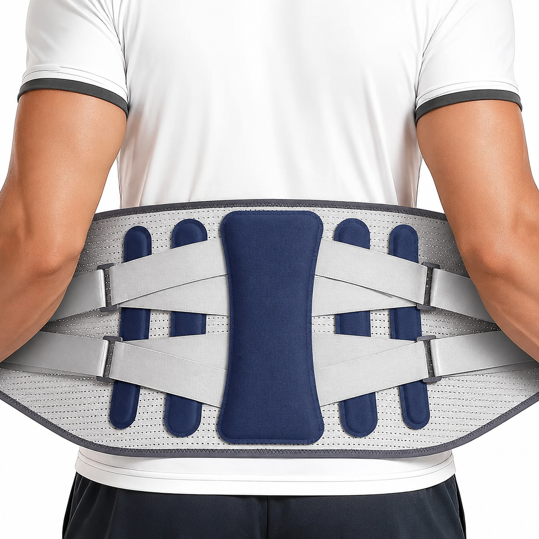 Premium Lower Back Brace Lumbar Support Belt Adjustable Compression Breathable Back Support for Gym Work Lifting Travel Daily Use Comfort Fit