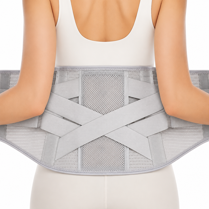 Premium Lower Back Brace Lumbar Support Belt Adjustable Compression Breathable Back Support for Gym Work Lifting Travel Daily Use Comfort Fit