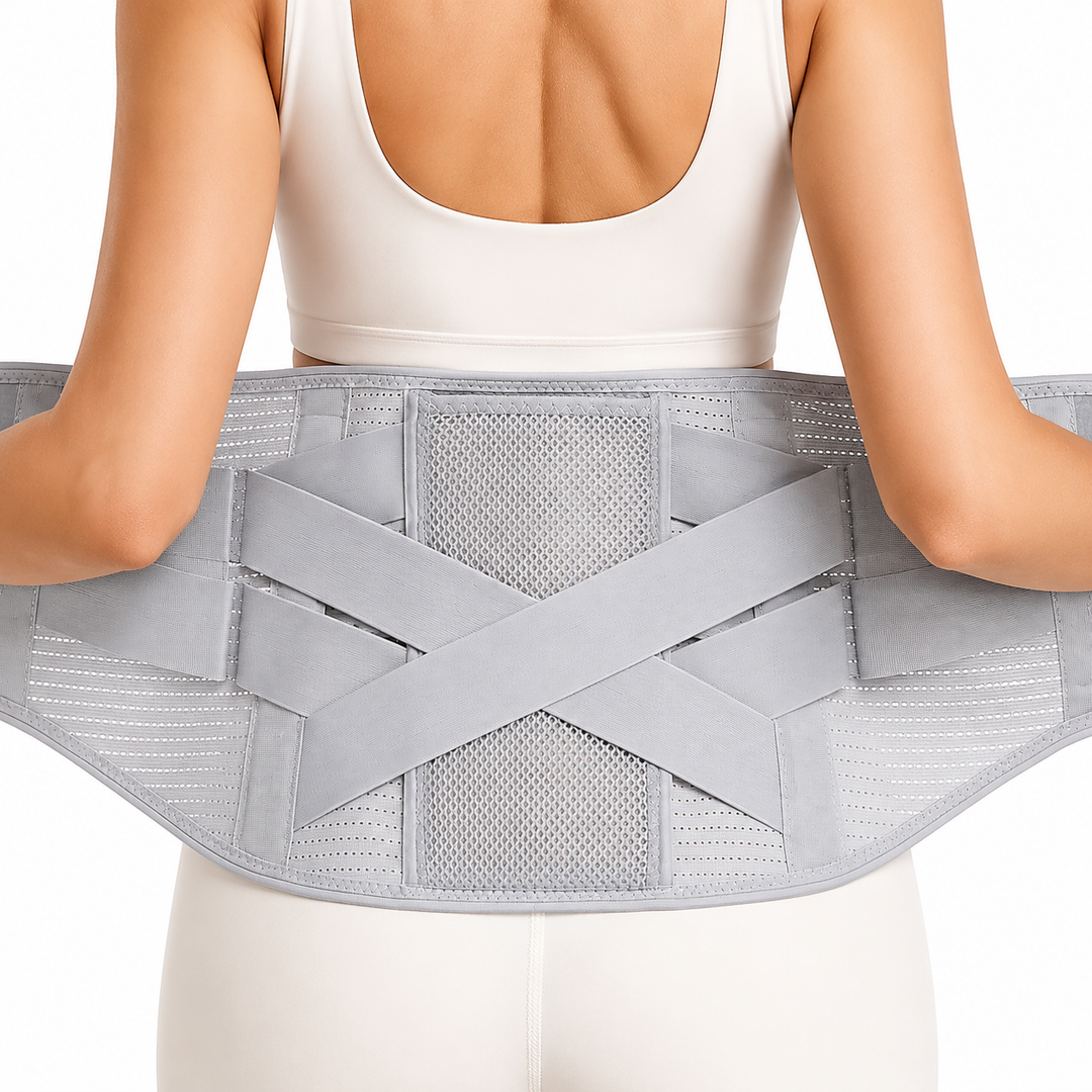 Premium Lower Back Brace Lumbar Support Belt Adjustable Ergonomic Compression Sciatica Pain Relief Posture Support Belt for Men Women Sports &amp; Daily Use