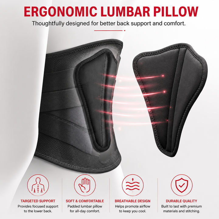 Premium Lower Back Brace Lumbar Support Belt Adjustable Ergonomic Compression Sciatica Pain Relief Posture Support Belt for Men Women Sports &amp; Daily Use