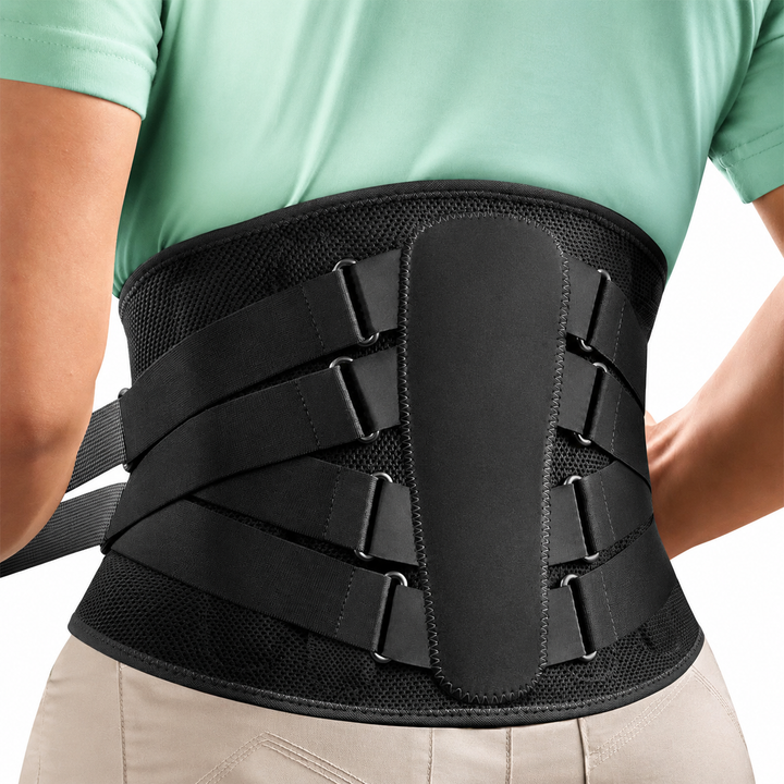 Premium Lower Back Brace Lumbar Support Belt Adjustable Ergonomic Compression Sciatica Pain Relief Posture Support Belt for Men Women Sports &amp; Daily Use