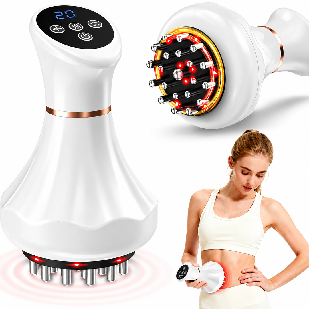 Premium Lymphatic Drainage Massager with Heat Body Massage Device Vibration Therapy 3 Modes 9 Intensity Levels Rechargeable Handheld Relaxation Massage Tool for Daily Use