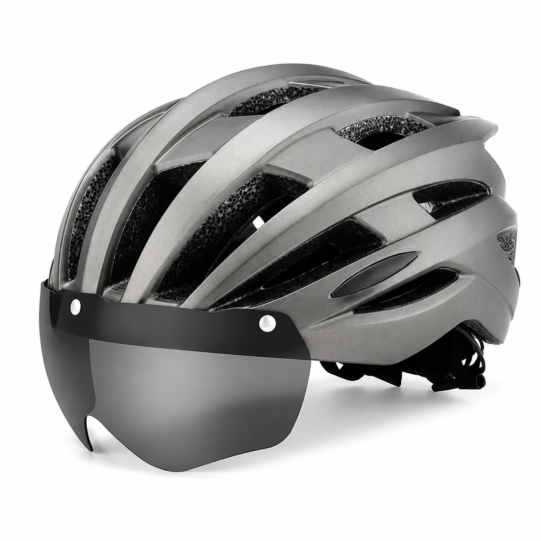 Premium Magnetic Lens Cycling Helmet Lightweight MTB Road Bike Helmet Breathable Adjustable PC Shell EPS Foam Goggles Included Unisex Riding