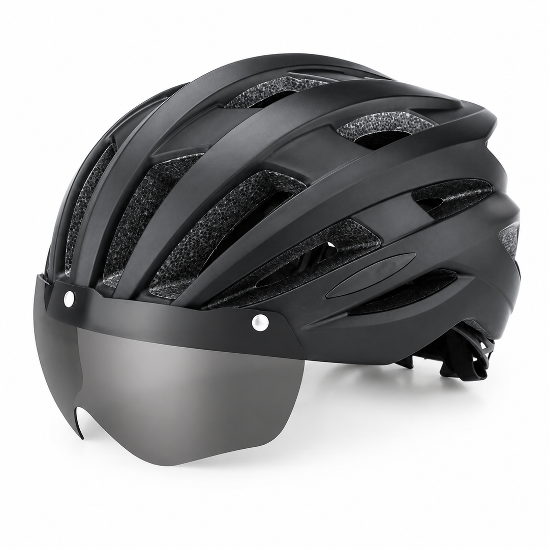 Premium Magnetic Lens Cycling Helmet Lightweight MTB Road Bike Helmet Breathable Adjustable PC Shell EPS Foam Goggles Included Unisex Riding