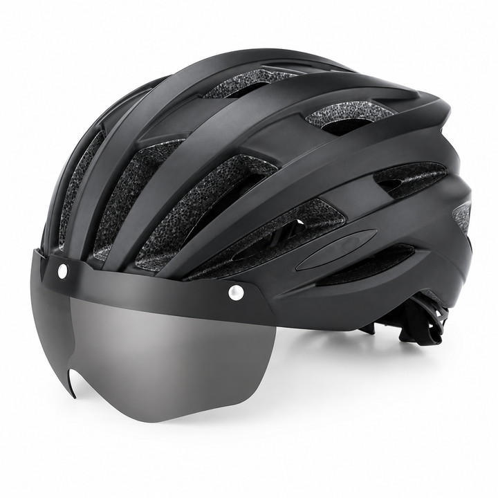 Premium Magnetic Lens Cycling Helmet Lightweight MTB Road Bike Helmet Breathable Adjustable PC Shell EPS Foam Goggles Included Unisex Riding