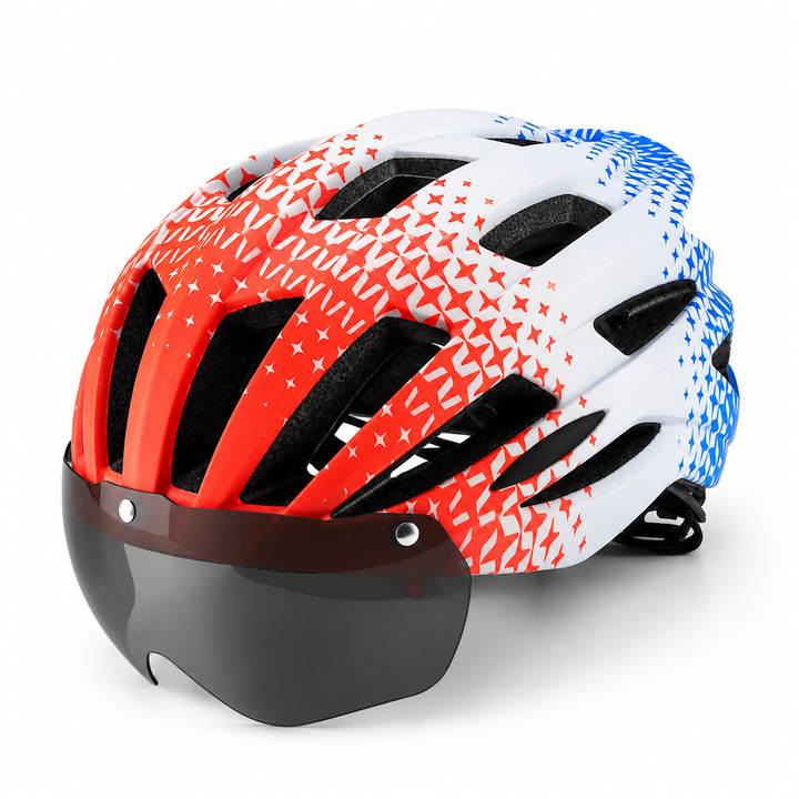 Premium Magnetic Lens Cycling Helmet Lightweight MTB Road Bike Helmet Breathable Adjustable PC Shell EPS Foam Goggles Included Unisex Riding