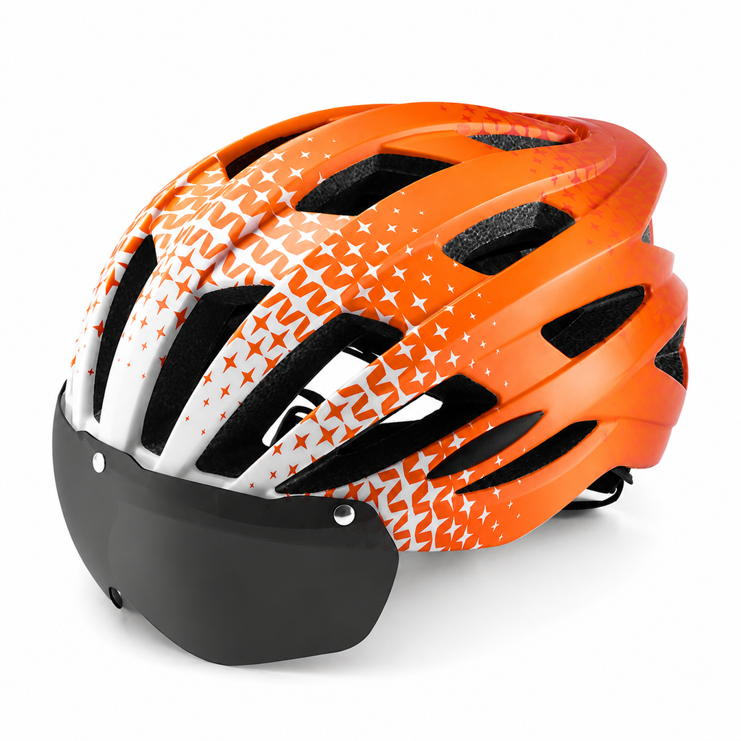 Premium Magnetic Lens Cycling Helmet Lightweight MTB Road Bike Helmet Breathable Adjustable PC Shell EPS Foam Goggles Included Unisex Riding