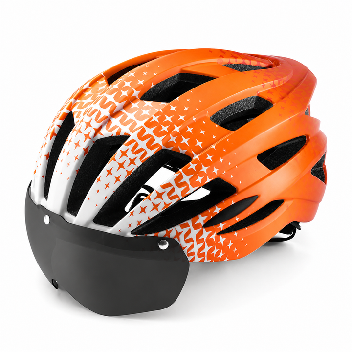 Premium Magnetic Lens Cycling Helmet Lightweight MTB Road Bike Helmet Breathable Adjustable PC Shell EPS Foam Goggles Included Unisex Riding