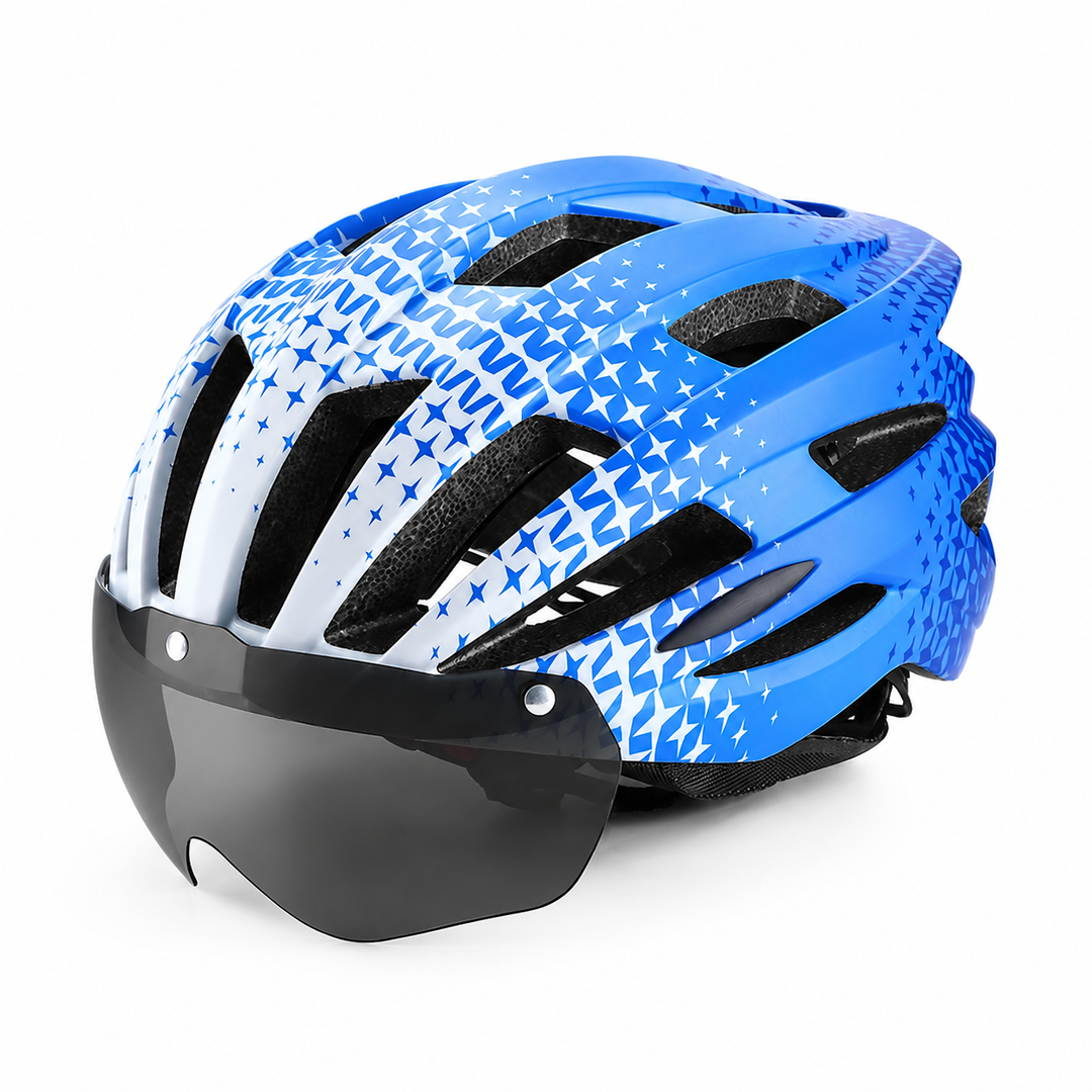 Premium Magnetic Lens Cycling Helmet Lightweight MTB Road Bike Helmet Breathable Adjustable PC Shell EPS Foam Goggles Included Unisex Riding