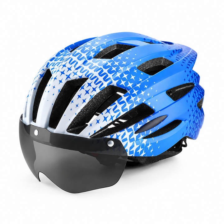 Premium Magnetic Lens Cycling Helmet Lightweight MTB Road Bike Helmet Breathable Adjustable PC Shell EPS Foam Goggles Included Unisex Riding