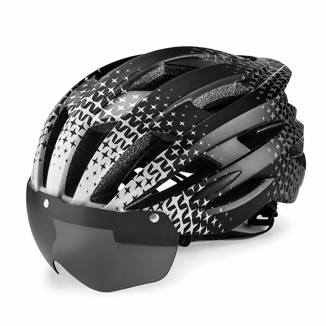 Premium Magnetic Lens Cycling Helmet Lightweight MTB Road Bike Helmet Breathable Adjustable PC Shell EPS Foam Goggles Included Unisex Riding