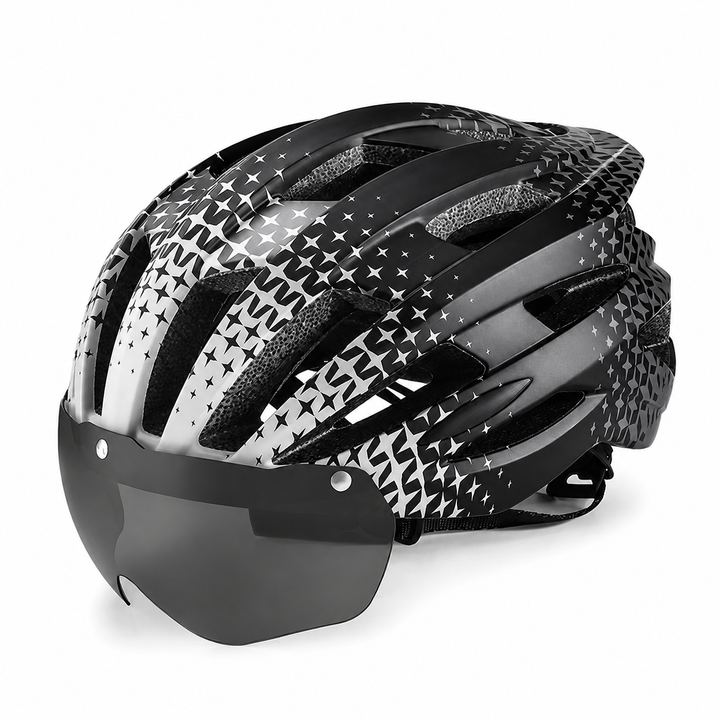 Premium Magnetic Lens Cycling Helmet Lightweight MTB Road Bike Helmet Breathable Adjustable PC Shell EPS Foam Goggles Included Unisex Riding