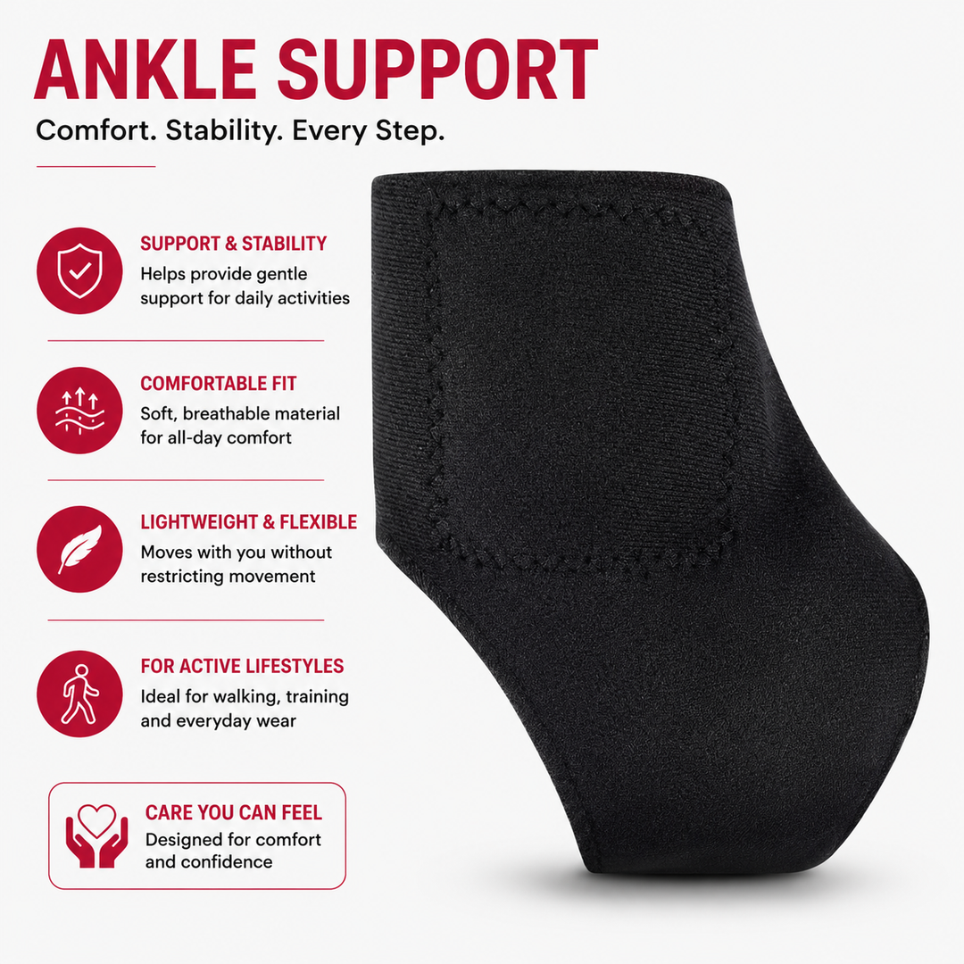 Premium Magnetic Tourmaline Ankle Support Brace Adjustable Compression Self Heating Foot Wrap Warm Comfort Ankle Stabilizer Pain Relief Support 1 Pair