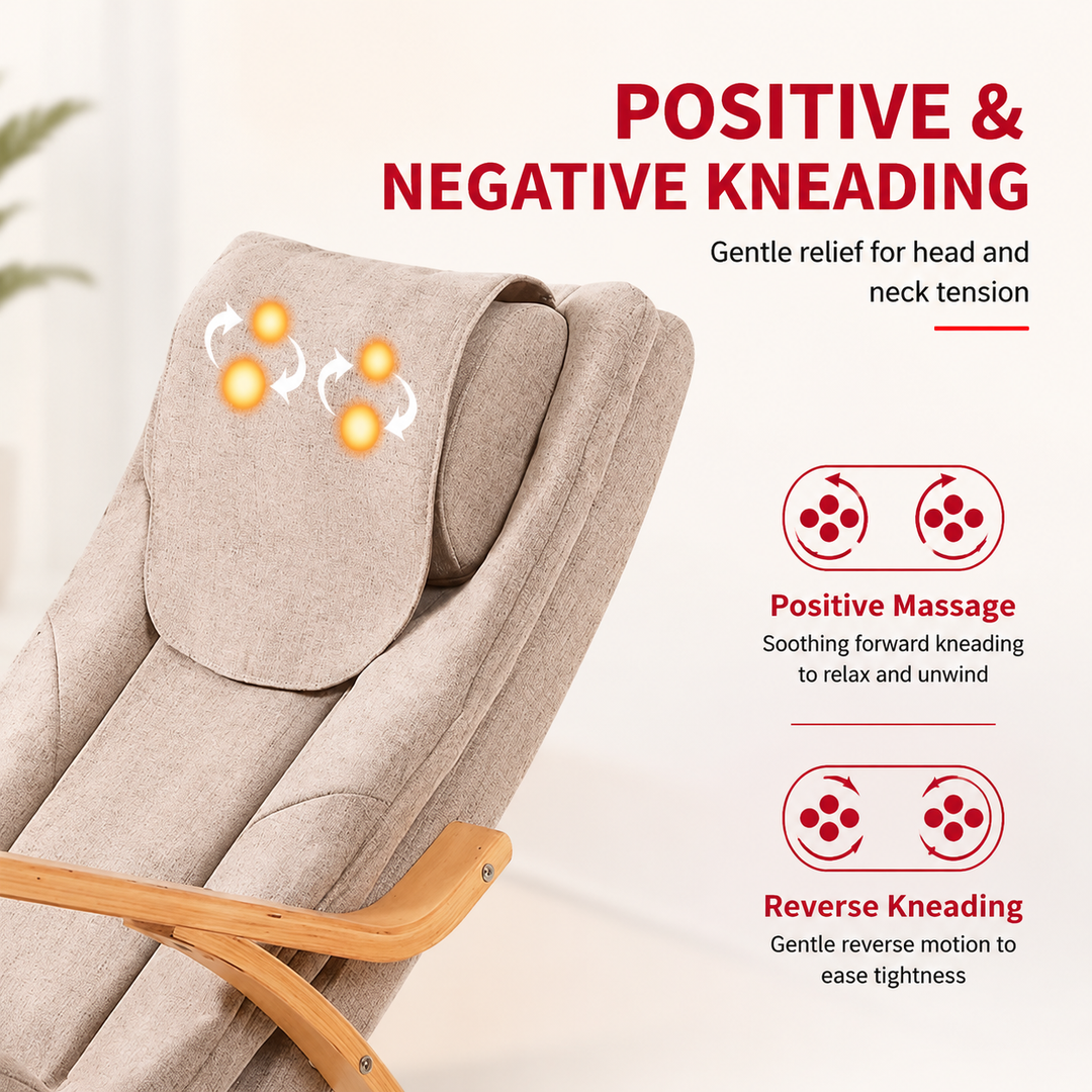 Premium Massage Rocker Recliner Chair Ergonomic Overstuffed Lounge Chair Heat Vibration Neck and Back Massage Home Relaxation Living Room Comfort Furniture Use