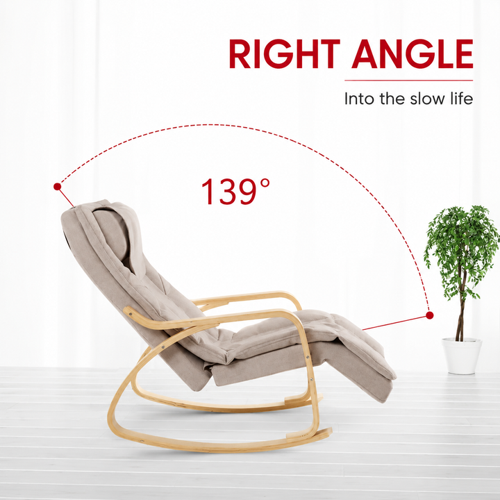 Premium Massage Rocker Recliner Chair Ergonomic Overstuffed Lounge Chair Heat Vibration Neck and Back Massage Home Relaxation Living Room Comfort Furniture Use