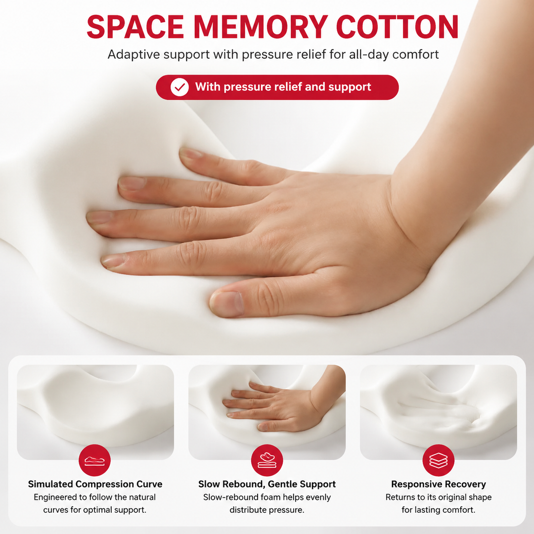 Premium Memory Foam Donut Seat Cushion Tailbone Pressure Relief Pillow Ergonomic Hemorrhoid Sciatica Sitting Support Office Home Travel Chair Pad