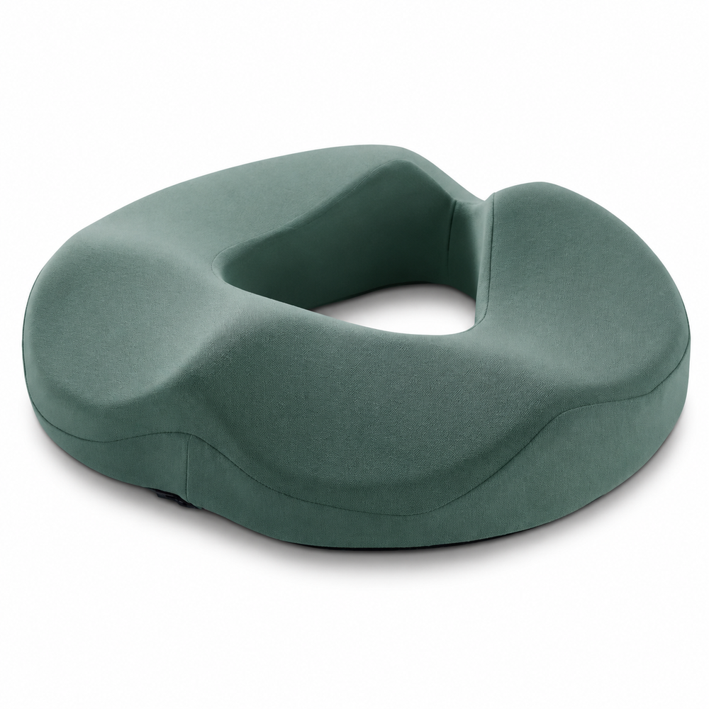 Premium Memory Foam Donut Seat Cushion Tailbone Pressure Relief Pillow Ergonomic Hemorrhoid Sciatica Sitting Support Office Home Travel Chair Pad