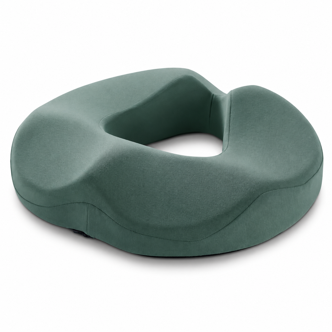 Premium Memory Foam Donut Seat Cushion Tailbone Pressure Relief Pillow Ergonomic Hemorrhoid Sciatica Sitting Support Office Home Travel Chair Pad
