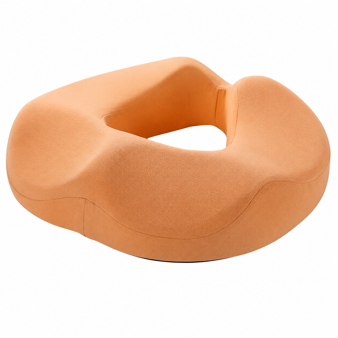 Premium Memory Foam Donut Seat Cushion Tailbone Pressure Relief Pillow Ergonomic Hemorrhoid Sciatica Sitting Support Office Home Travel Chair Pad