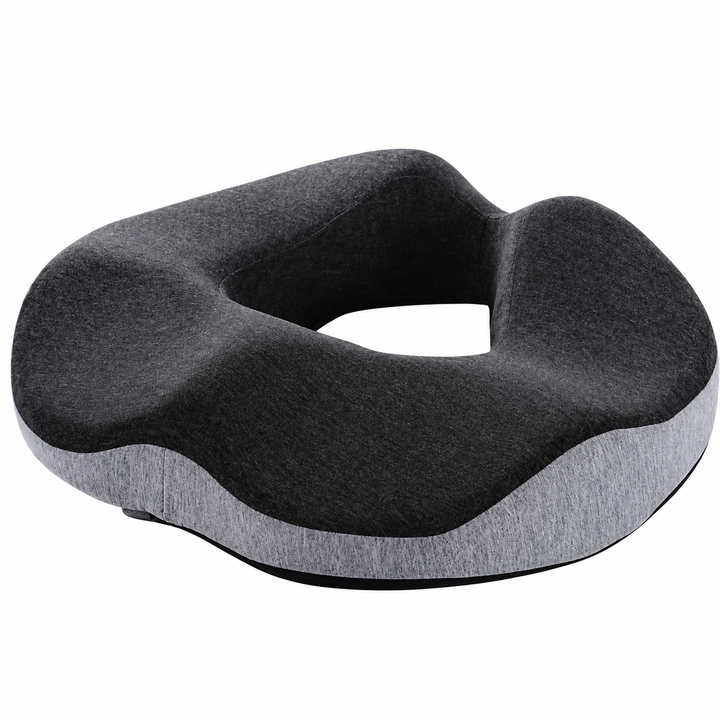 Premium Memory Foam Donut Seat Cushion Tailbone Pressure Relief Pillow Ergonomic Hemorrhoid Sciatica Sitting Support Office Home Travel Chair Pad