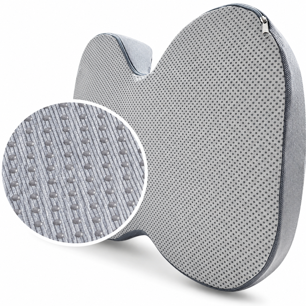 Premium Memory Foam Seat Cushion Ergonomic Chair Pad Non Slip Support Cushion Office Chair Car Seat Portable Comfort Cushion Travel Daily Use Support