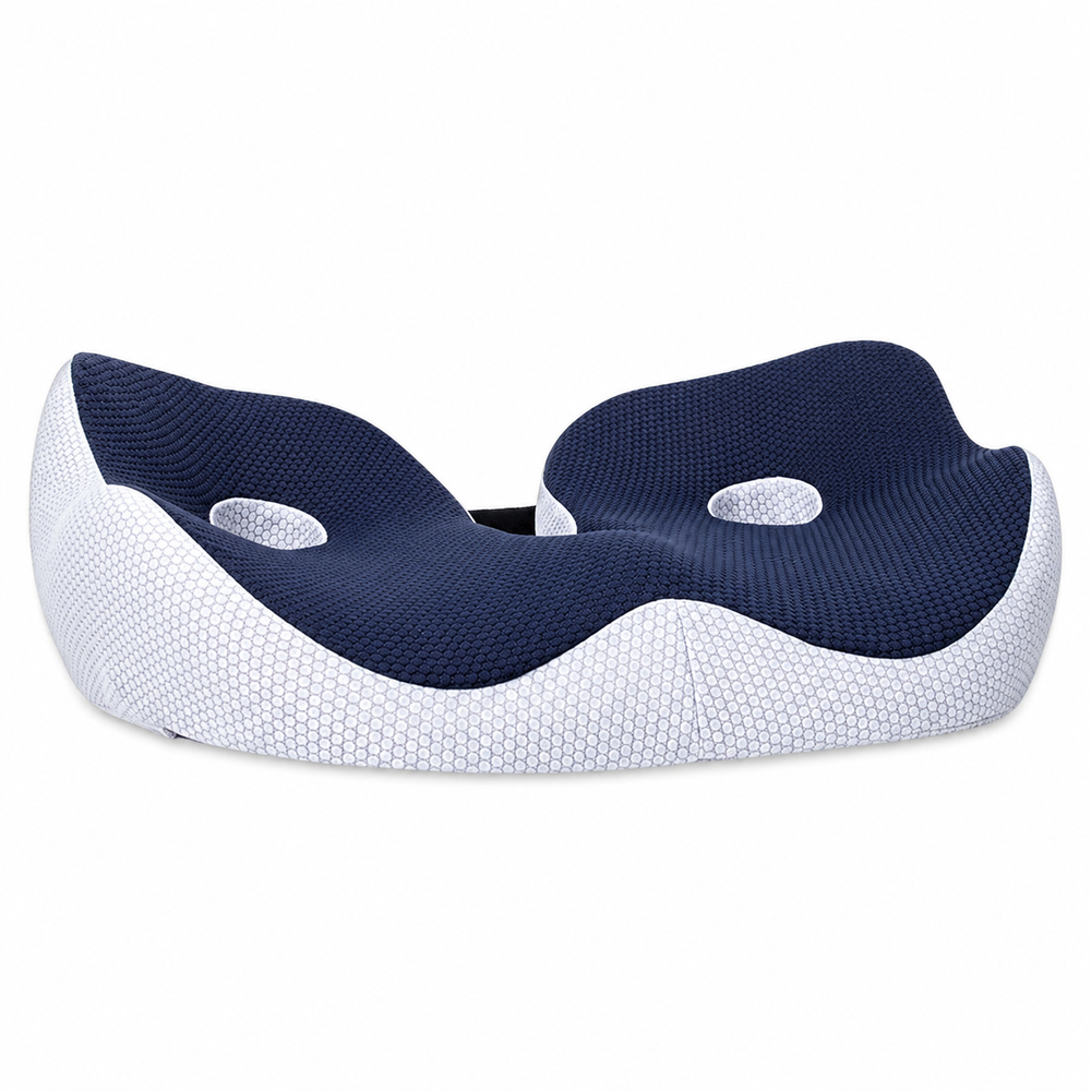 Premium Memory Foam Seat Cushion Ergonomic Sit Bone Support Pad Breathable Washable Chair Cushion Office Car Home Long Sitting Posture Comfort Cushion