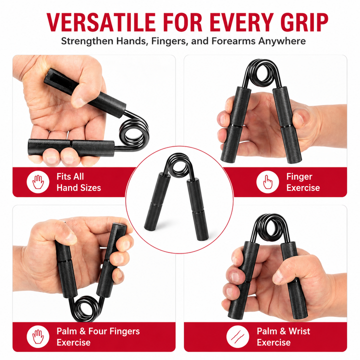 Premium Metal Hand Gripper Adjustable 50–350LB Grip Strength Trainer Finger Wrist Forearm Exercise Tool Gym Home Fitness Muscle Workout Device