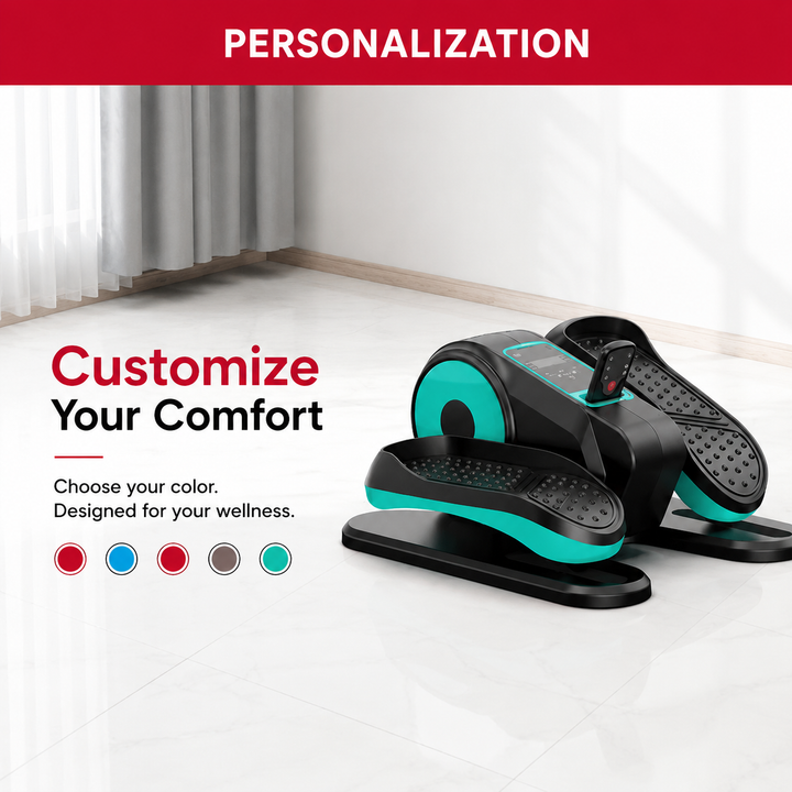 Premium Mini Electric Elliptical Stepper Portable Home Pedal Exerciser Compact Cardio Training Stair Stepper Low Impact Fitness Machine Indoor Use