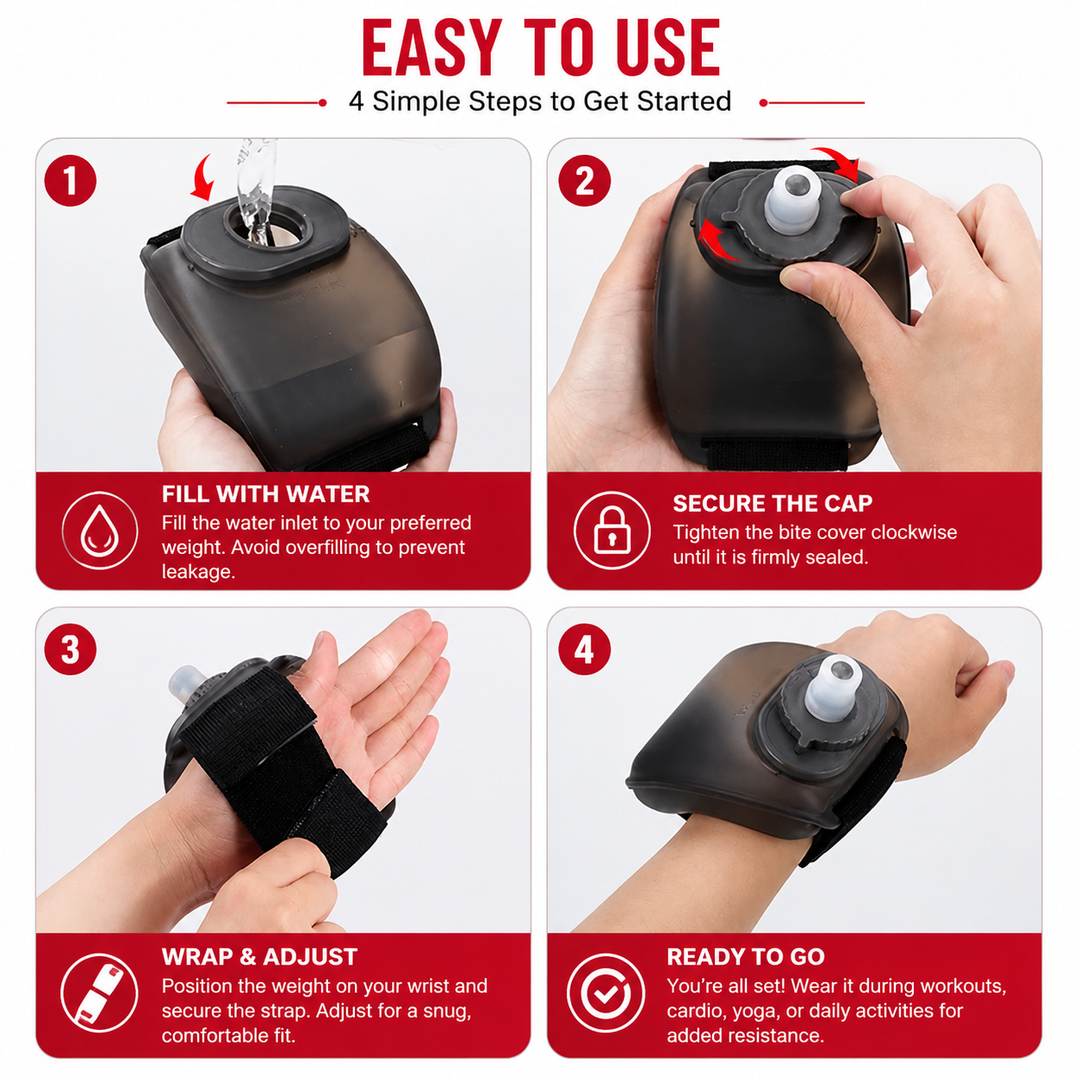 Premium Mini Running Wrist Water Bottle Holder Soft Flask Hydration Pack Adjustable Wrist Strap Hands Free Sports Water Bottle for Running Cycling Hiking Fitness