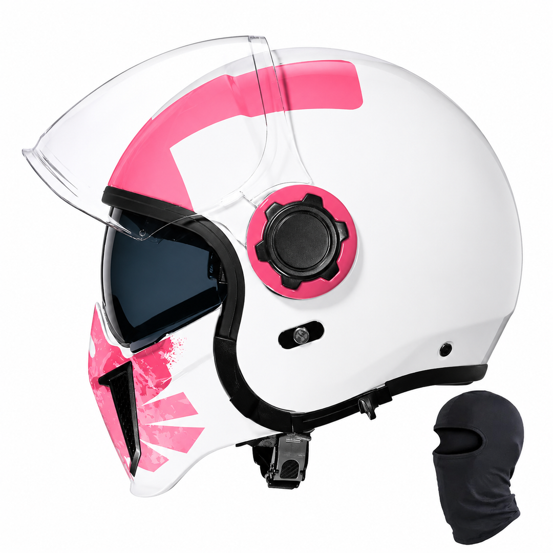 Premium Modular Motorcycle Helmet Full Face Open Face Dual Lens ABS Shell Retro Riding Helmet Anti Fog Visor Lightweight Tool Free Design Men Women