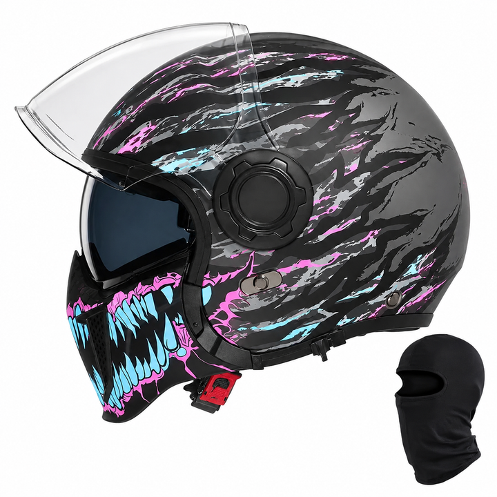 Premium Modular Motorcycle Helmet Full Face Open Face Dual Lens ABS Shell Retro Riding Helmet Anti Fog Visor Lightweight Tool Free Design Men Women