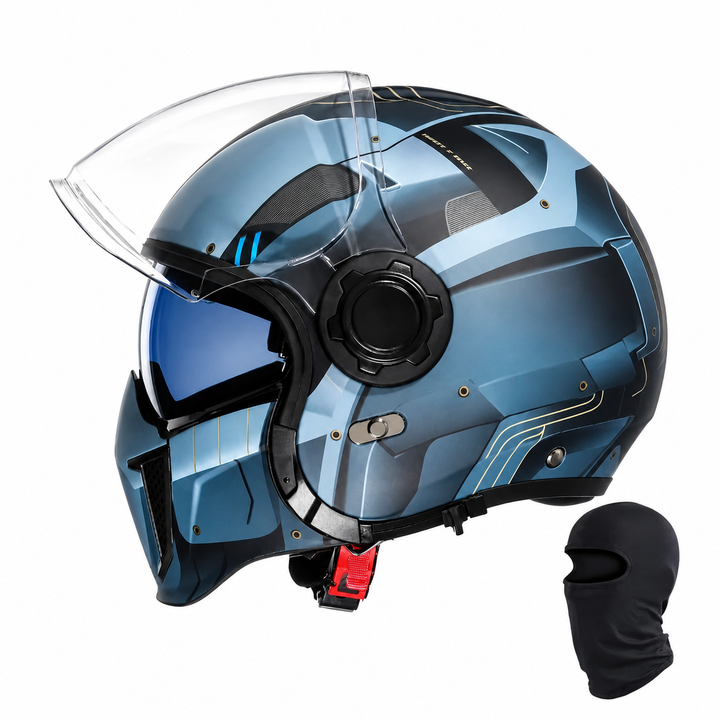 Premium Modular Motorcycle Helmet Full Face Open Face Dual Lens ABS Shell Retro Riding Helmet Anti Fog Visor Lightweight Tool Free Design Men Women