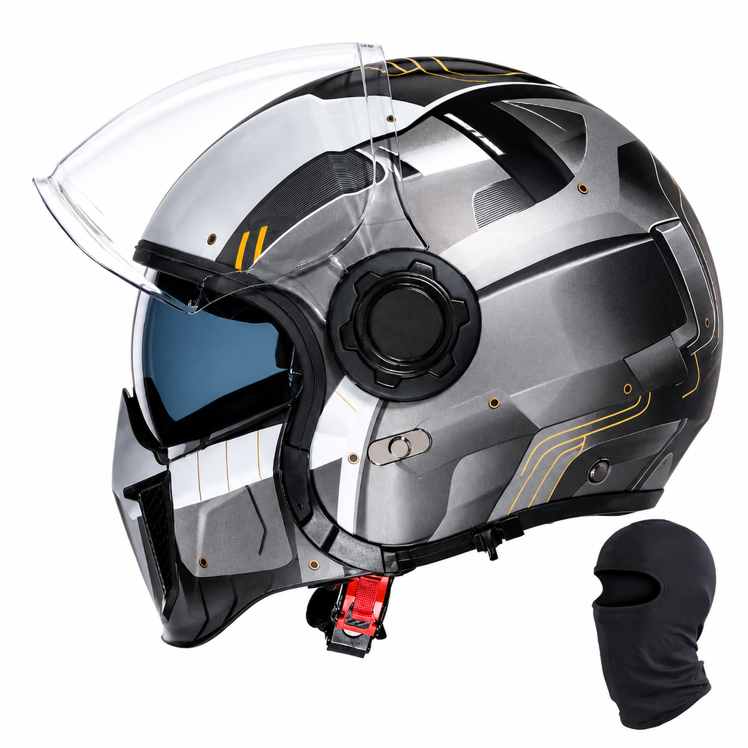 Premium Modular Motorcycle Helmet Full Face Open Face Dual Lens ABS Shell Retro Riding Helmet Anti Fog Visor Lightweight Tool Free Design Men Women