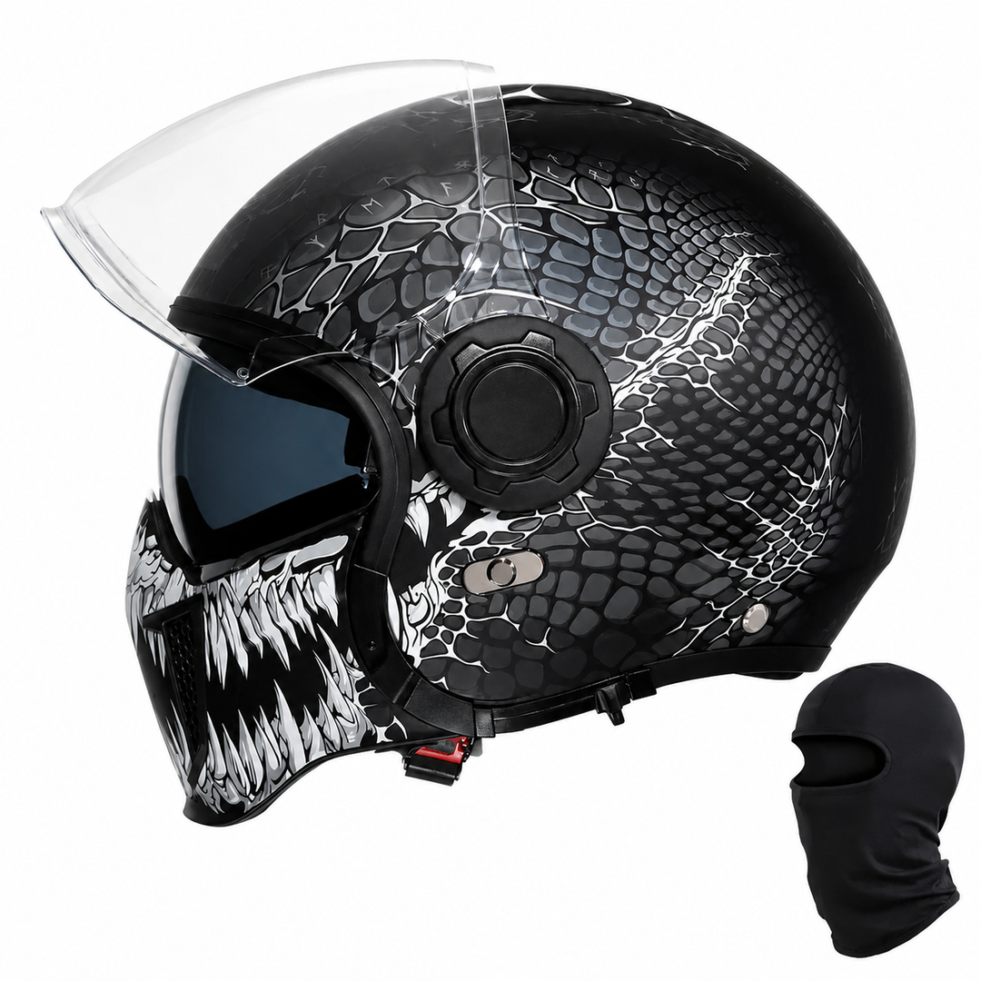 Premium Modular Motorcycle Helmet Full Face Open Face Dual Lens ABS Shell Retro Riding Helmet Anti Fog Visor Lightweight Tool Free Design Men Women