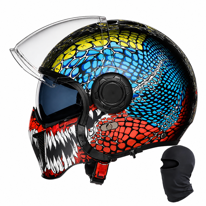 Premium Modular Motorcycle Helmet Full Face Open Face Dual Lens ABS Shell Retro Riding Helmet Anti Fog Visor Lightweight Tool Free Design Men Women