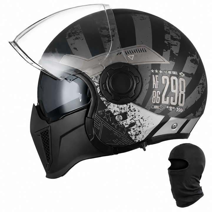 Premium Modular Motorcycle Helmet Full Face Open Face Dual Lens ABS Shell Retro Riding Helmet Anti Fog Visor Lightweight Tool Free Design Men Women