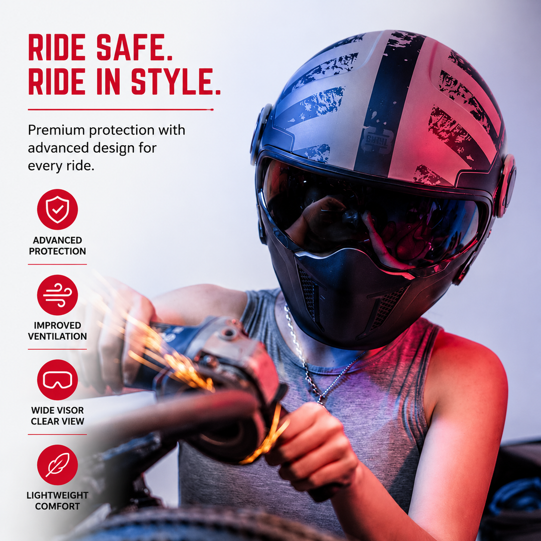 Premium Modular Motorcycle Helmet Full Face Open Face Dual Lens ABS Shell Retro Riding Helmet Anti Fog Visor Lightweight Tool Free Design Men Women