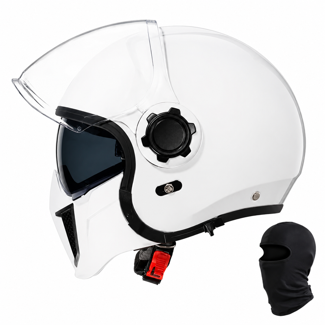 Premium Modular Motorcycle Helmet Full Face Open Face Dual Lens ABS Shell Retro Riding Helmet Anti Fog Visor Lightweight Tool Free Design Men Women