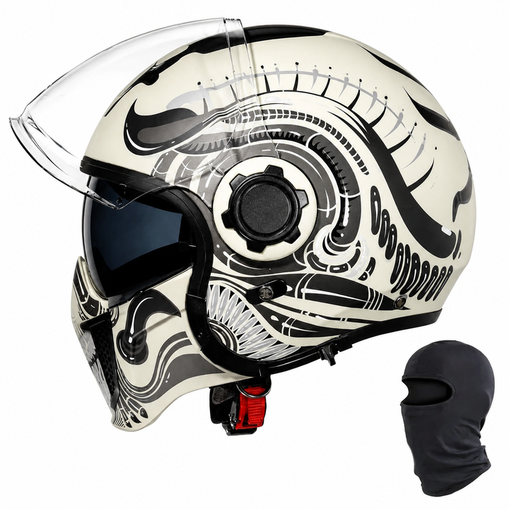 Premium Modular Motorcycle Helmet Full Face Open Face Dual Lens ABS Shell Retro Riding Helmet Anti Fog Visor Lightweight Tool Free Design Men Women