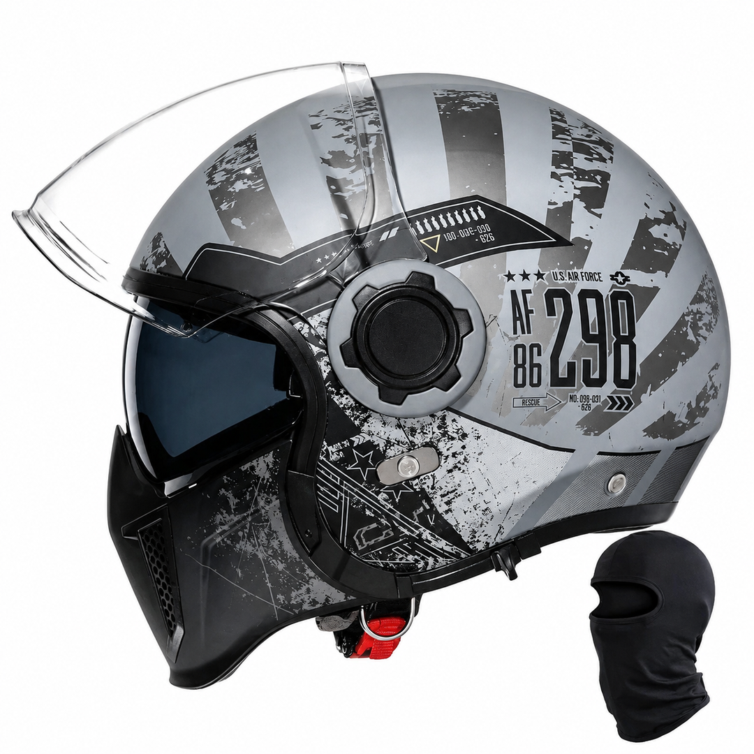 Premium Modular Motorcycle Helmet Full Face Open Face Dual Lens ABS Shell Retro Riding Helmet Anti Fog Visor Lightweight Tool Free Design Men Women