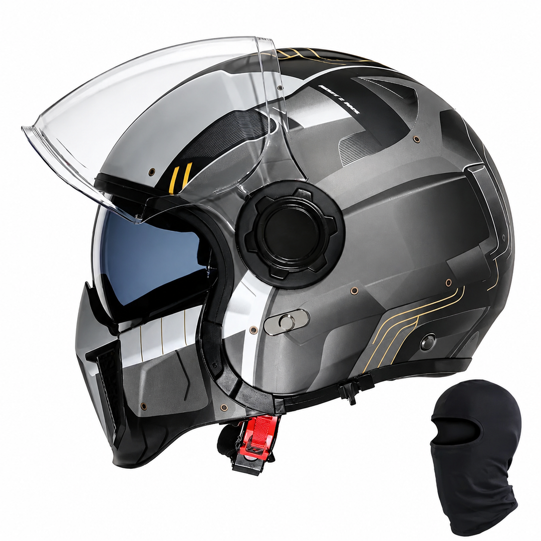Premium Modular Motorcycle Helmet Full Face Open Face Dual Lens ABS Shell Retro Riding Helmet Anti Fog Visor Lightweight Tool Free Design Men Women