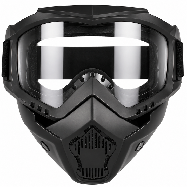 Premium Motorcycle Mask Goggles Skull Face Mask Breathable Wind Dust Cover Adjustable Strap Helmet Compatible Outdoor Riding Goggles Multicolor Lens
