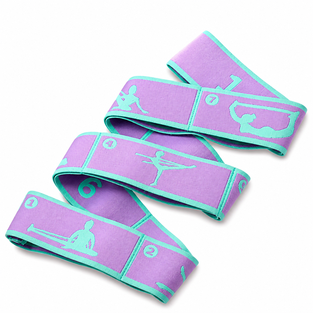 Premium Multi Grid Resistance Band Yoga Pilates Stretching Strap Adjustable Elastic Training Belt 8/9 Grid Mobility Flexibility Fitness Band