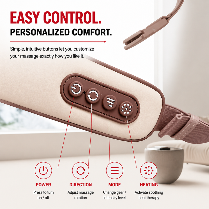 Premium Neck Shoulder Massager Shawl with Heat Shiatsu Deep Kneading Electric Rechargeable Wireless Back Neck Upper Body Pain Relief Relaxation Home Travel Use