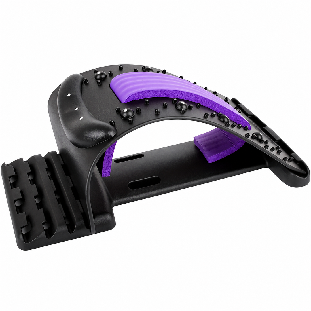 Premium Neck Stretcher Adjustable 4 Level Cervical Support Back Stretcher Ergonomic Design Portable Neck & Upper Back Support Work Travel Daily Use Comfort Device