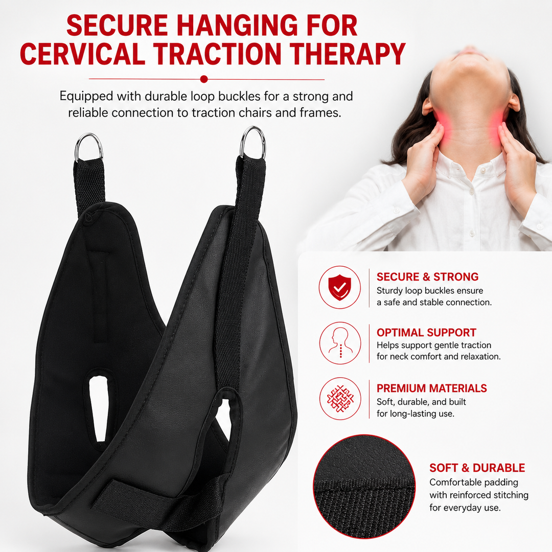 Premium Neck Stretcher Hammock Over Door Cervical Traction Device Adjustable Neck Support for Posture Comfort Home Office Travel Relief Device System