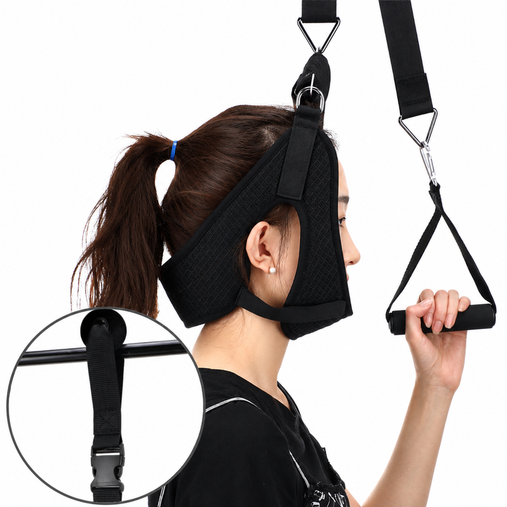 Premium Neck Stretcher Hammock Over Door Cervical Traction Device Adjustable Neck Support for Posture Comfort Home Office Travel Relief Device System