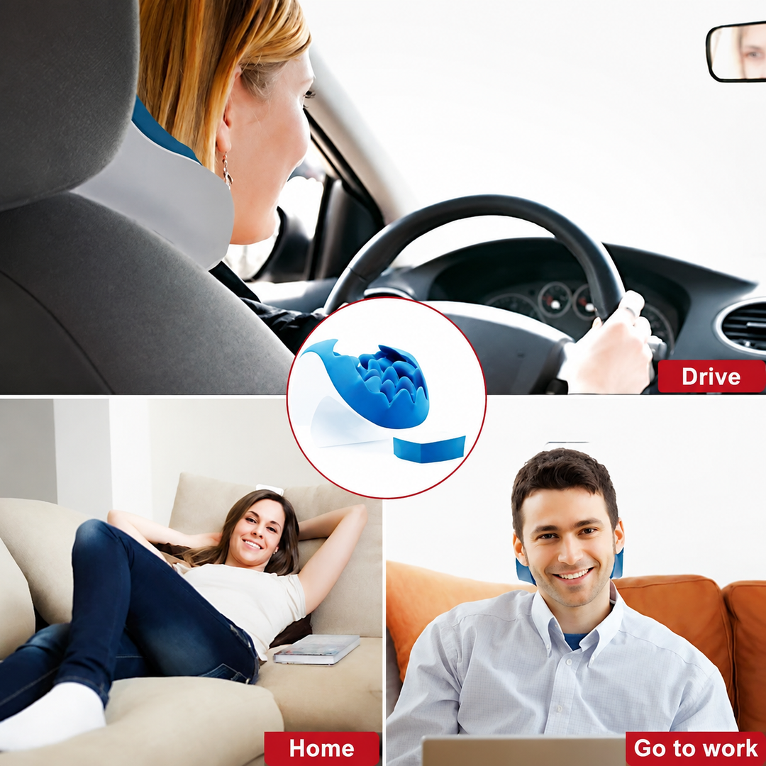 Premium Neck Support Pillow Cervical Relaxer Ergonomic Neck Cushion Shoulder Stretch Pillow Portable Home Office Travel Daily Comfort Support