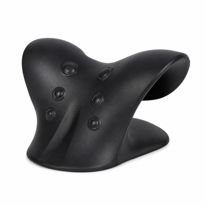 Premium Neck Support Pillow Cervical Spine Alignment Shoulder Traction Relaxer Chiropractic Style Neck Stretcher Pain Relief Posture Support Cushion Portable